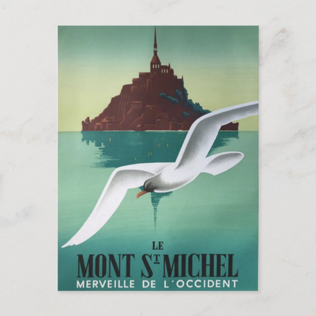 Carte Postale Mouette du Mont-Saint-Michel (Devant)