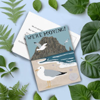 Mouettes de plage Déplacement Faire-part Changemen