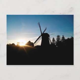 Carte Postale Moulin à vent au lever du soleil