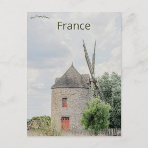 Carte Postale Moulin à vent en pierre à Cherrueix France