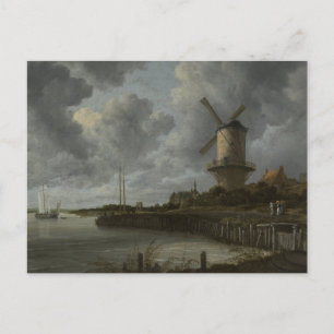 Carte Postale Moulin à vent hollandais Wijk bij Duustede, Ruisda