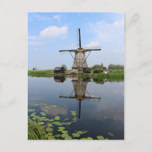 Carte Postale Moulin à vent Kinderdijk Molen Hollande Pays-Bas