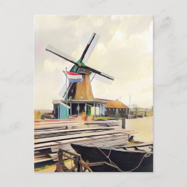 Carte Postale Moulin néerlandais (Devant)