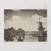 Moulin noir, Haarlem, Pays-Bas