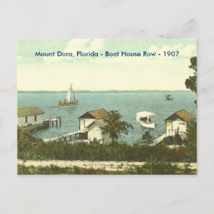 Carte Postale Mount Dora, Fl - Boat House Row - 1907