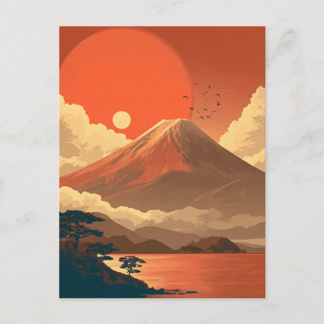 Carte Postale Mount Fuji Japan vintage (Devant)