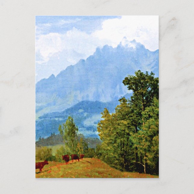 Carte Postale Mount Pilatus, famous artwork by Albert Bierstadt (Devant)