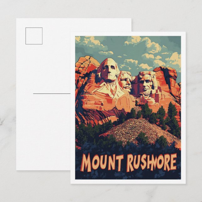 Carte Postale Mount Rushmore Keystone South Dakota USA Travel (Devant / Derrière)