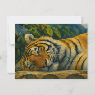 Carte Postale Mountain Rest - Tigre dans la nature