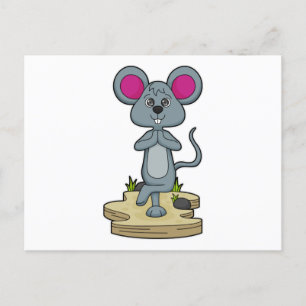 Carte Postale Mouse at yoga