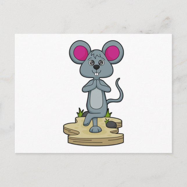 Carte Postale Mouse at yoga (Devant)
