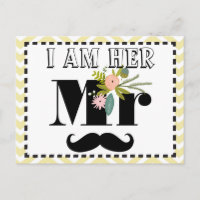 Moustache Mariage Photo Prop Je suis elle Mr.