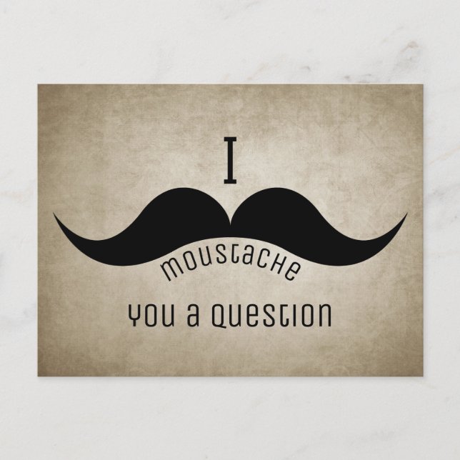 Carte Postale Moustache marrante (Devant)