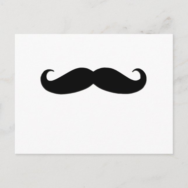 Carte Postale Moustache noire ou moustache noire pour les cadeau (Devant)