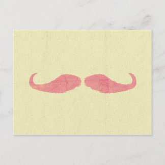 Carte Postale Moustache rose