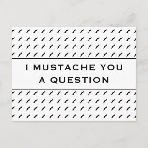 Carte Postale Moustache Vous Une Question Mood Stripe
