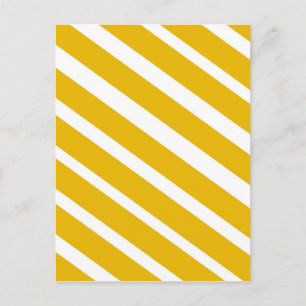 Carte Postale Moutarde de chevron en diagonale rayée jaune