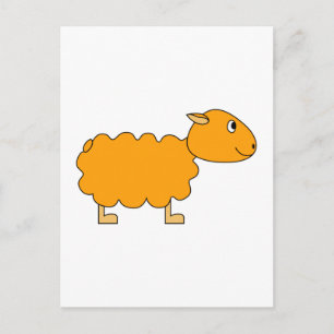 Carte Postale Mouton orange