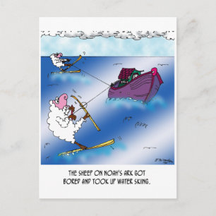 Carte Postale Moutons sur l'Ark Water Ski