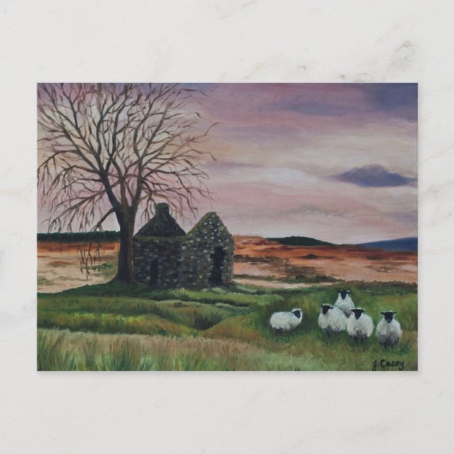 Carte Postale Moutons sur Parkmore, Peinture du comté d'Antrim - (Devant)