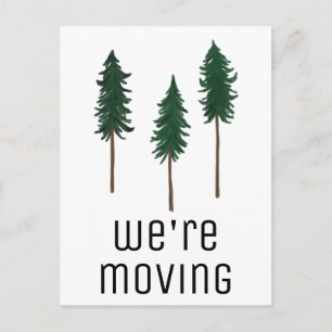 Carte Postale MOUVEMENT Arbres Forêt Minimaliste PERSONNALISÉ No