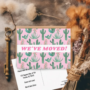 Carte Postale MOUVEMENT FAIRE-PART Cactus du désert Aquarelle ro