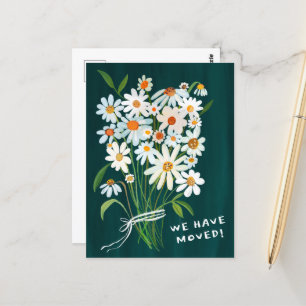 Carte Postale MOUVEMENT FAIRE-PART Cute Daisy Bouquet peint main