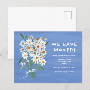 Carte Postale MOUVEMENT FAIRE-PART Cute Daisy Bouquet peint main