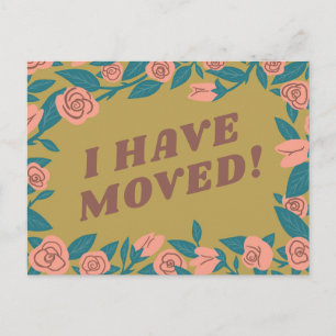 Carte Postale MOUVEMENT FAIRE-PART Cute Rose Cadre personnalisé