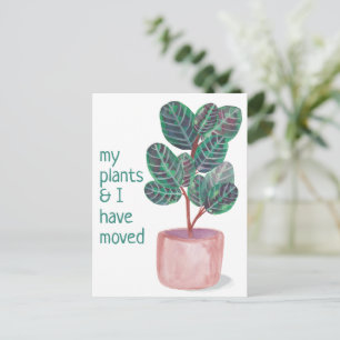 Carte Postale MOUVEMENT Nouveau domicile Adresse Prière Plante A