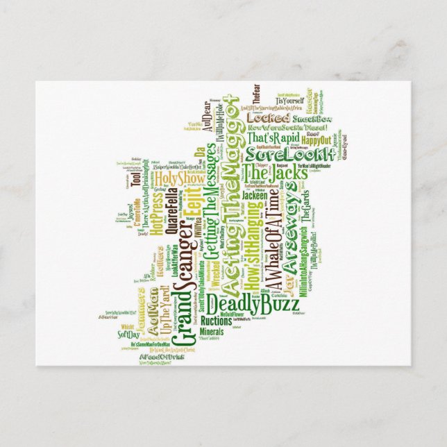 Carte Postale MPA irlandais d'argot (Devant)