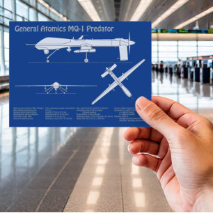 Carte Postale MQ-1 Predator UAV- Plan d'avion ABD