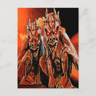 CARTE POSTALE MR & MRS GARGOYLE