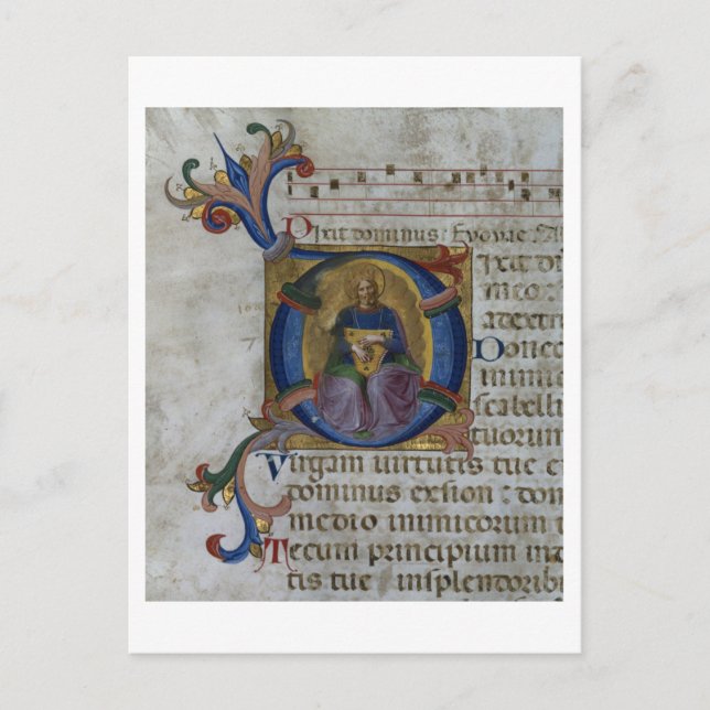 Carte Postale Ms 531 f.169v Historiated initial 'D' depicting Ki (Devant)