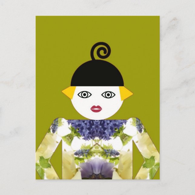 Carte Postale Ms. Martzkin Blooming Postcard © 2012 M. Martz (Devant)