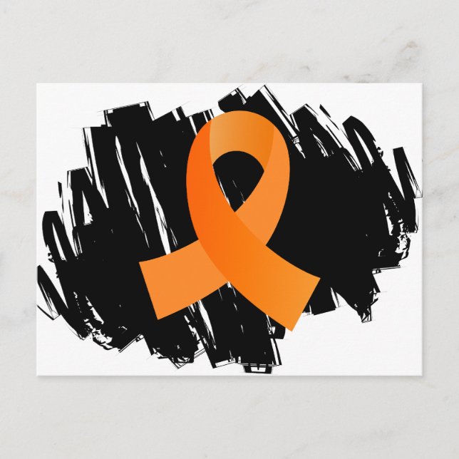 Carte Postale MS Ruban orange avec gribouillis (Devant)