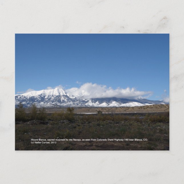 Carte Postale Mt Blanca près de Blanca, CO (Devant)