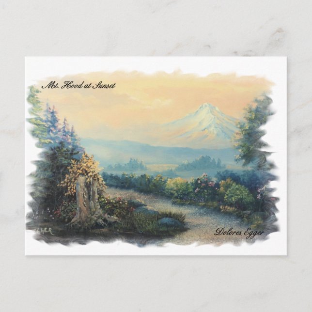 Carte Postale Mt Hood Oregon Imprimés originaux Dolores Egger (Devant)