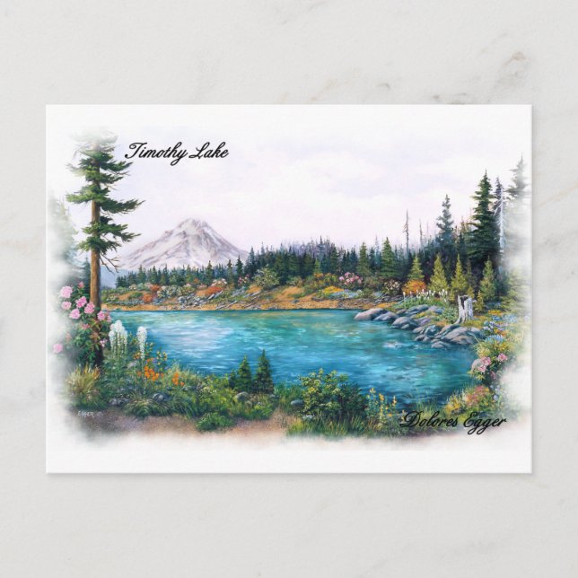 Carte Postale Mt Hood Oregon Imprimés originaux Dolores Egger (Devant)
