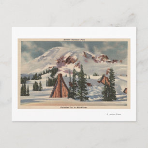 Carte Postale Mt Rainier, WA - Paradise Inn à pied