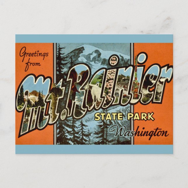 Carte Postale Mt Rainier Washington (Devant)