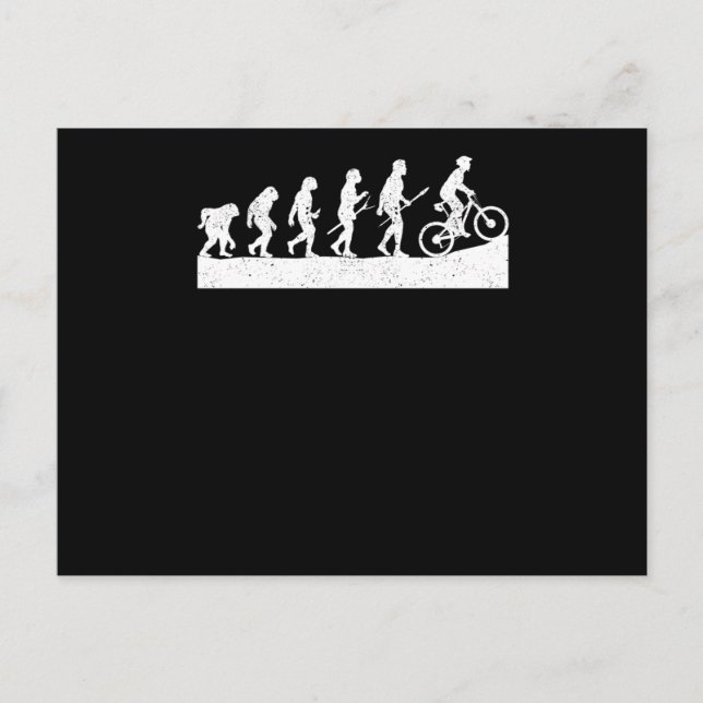 Carte Postale MTB Evolution Ride Vélo de Montagne Sport de Vélo (Devant)