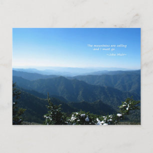 Carte Postale Mtns fumés avec neige : Les mns appellent...John M