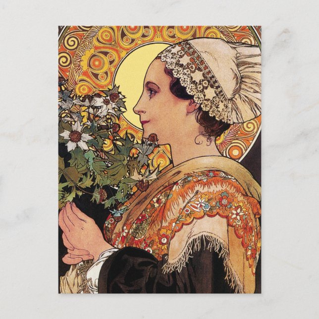 Carte postale Mucha : Alphonse Mucha - Art Nouveau (Devant)