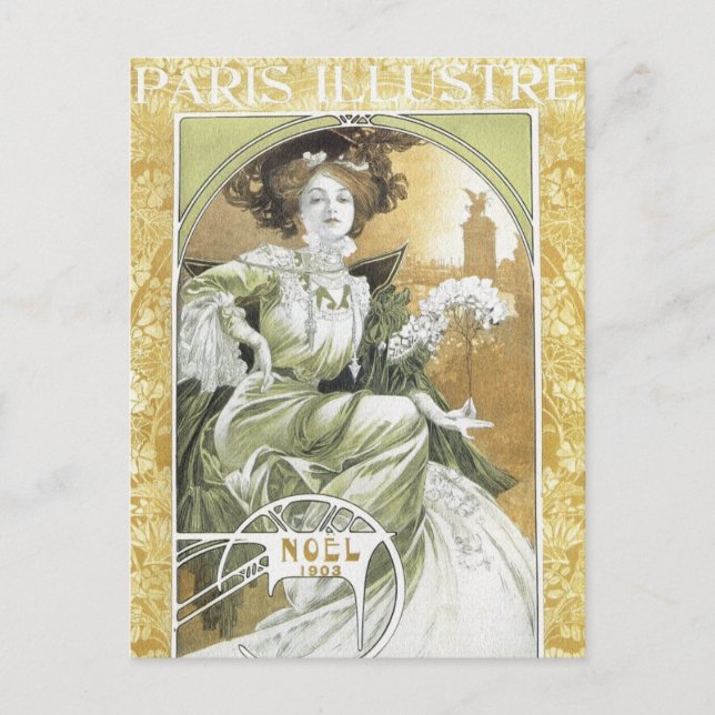 Carte postale Mucha : Alphonse Mucha - Art Nouveau (Devant)
