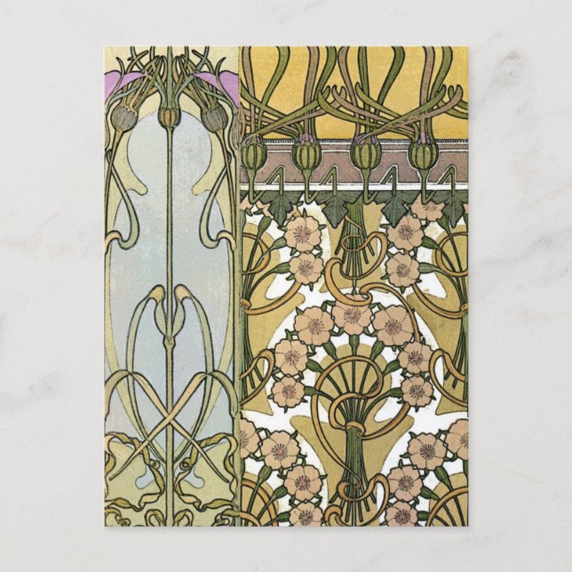 Carte Postale Mucha - Art nouveau Decoratifs 1901 (Devant)