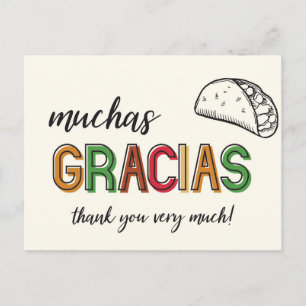 Carte Postale Muchas Gracias Taco Merci Beaucoup