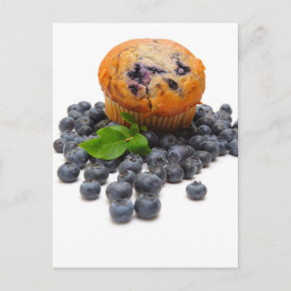Carte Postale Muffin aux bleuets