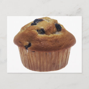 Carte Postale Muffin aux bleuets