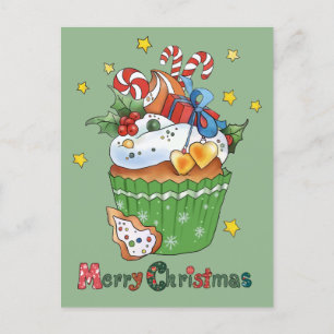 Carte Postale Muffin de Noël